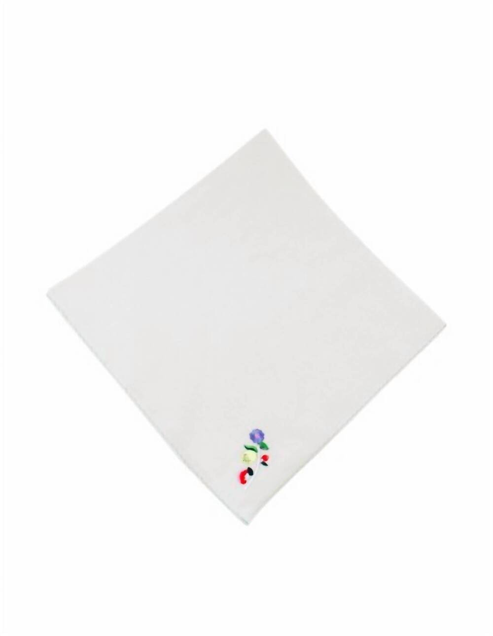 NEW SWIMMIE japanese cotton handkerchiefs in off white with stitched flowers